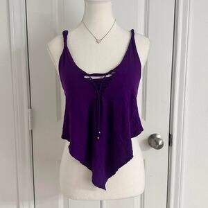 Deep Purple Size Small Vintage Grunge -Y2K Backless Top